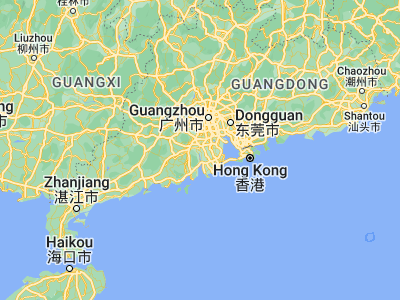 Map showing location of Xinhui (22.456, 113.0482)