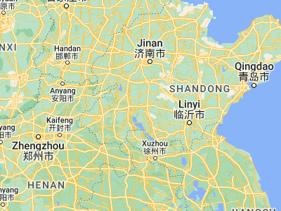 Map showing location of Yanzhou (35.55278, 116.82861)