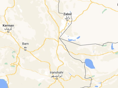 Map showing location of Zāhedān (29.4963, 60.8629)