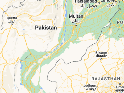 Map showing location of Zāhir Pīr (28.81239, 70.52405)