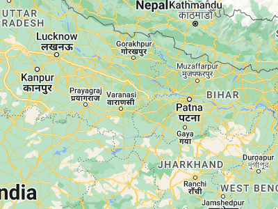 Map showing location of Zamānia (25.41961, 83.55786)