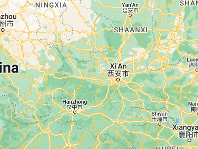 Map showing location of Zhoucheng (34.43639, 108.12111)