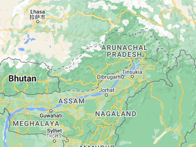 Map showing location of Ziro (27.63333, 93.83333)